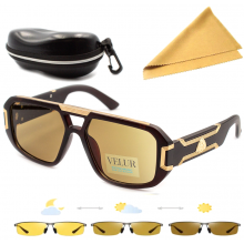 Окуляри водія фотохром Polar eagle Ultra Vision gold з футляром та серветкою поляризація Окуляри водія фотохром Polar eagle Ultra Vision gold з футляром та серветкою поляризація