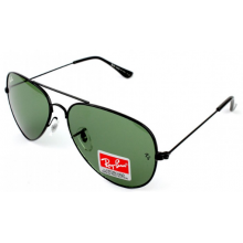 Брендовые очки Ray Ban Aviator  Green collection F1 Минеральное стекло uv 400 Зеленые Унисекс